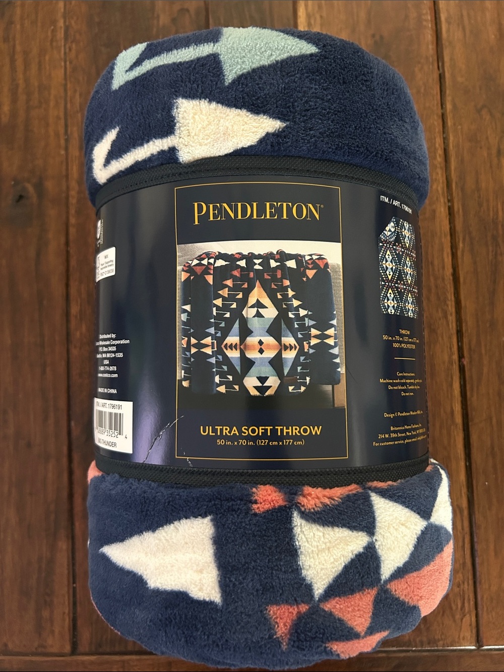 Pendleton Navy Blue Ultra Soft Throw